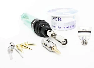 14pc Butane à gaz souder le couteau chaud de la flamme de fer & 30g Soudage de fils