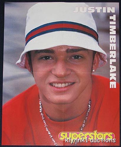 Justin Timberlake  2 POSTERS Centerfolds Lot 1025A 98 Degrees Nick Lachey