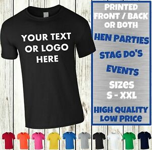 STAG HEN ANY TEXT pERSONALISED CUSTOM TEE T-SHIRT pHOTO/IMAGE ANY NAME
