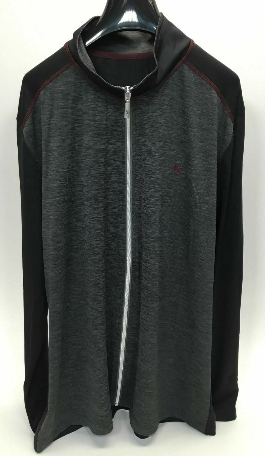 Мужской эксклюзивный свитер Tommy Bahama с отделкой на молнии Серый M 12590₽