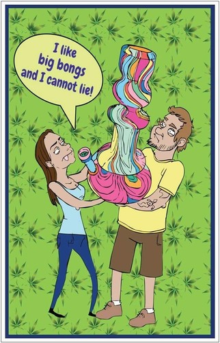 Humorous Stoner 420 Cannabis Themed 5" x 7" Pack of 10 Greeting Note Cards - Picture 3 of 6
