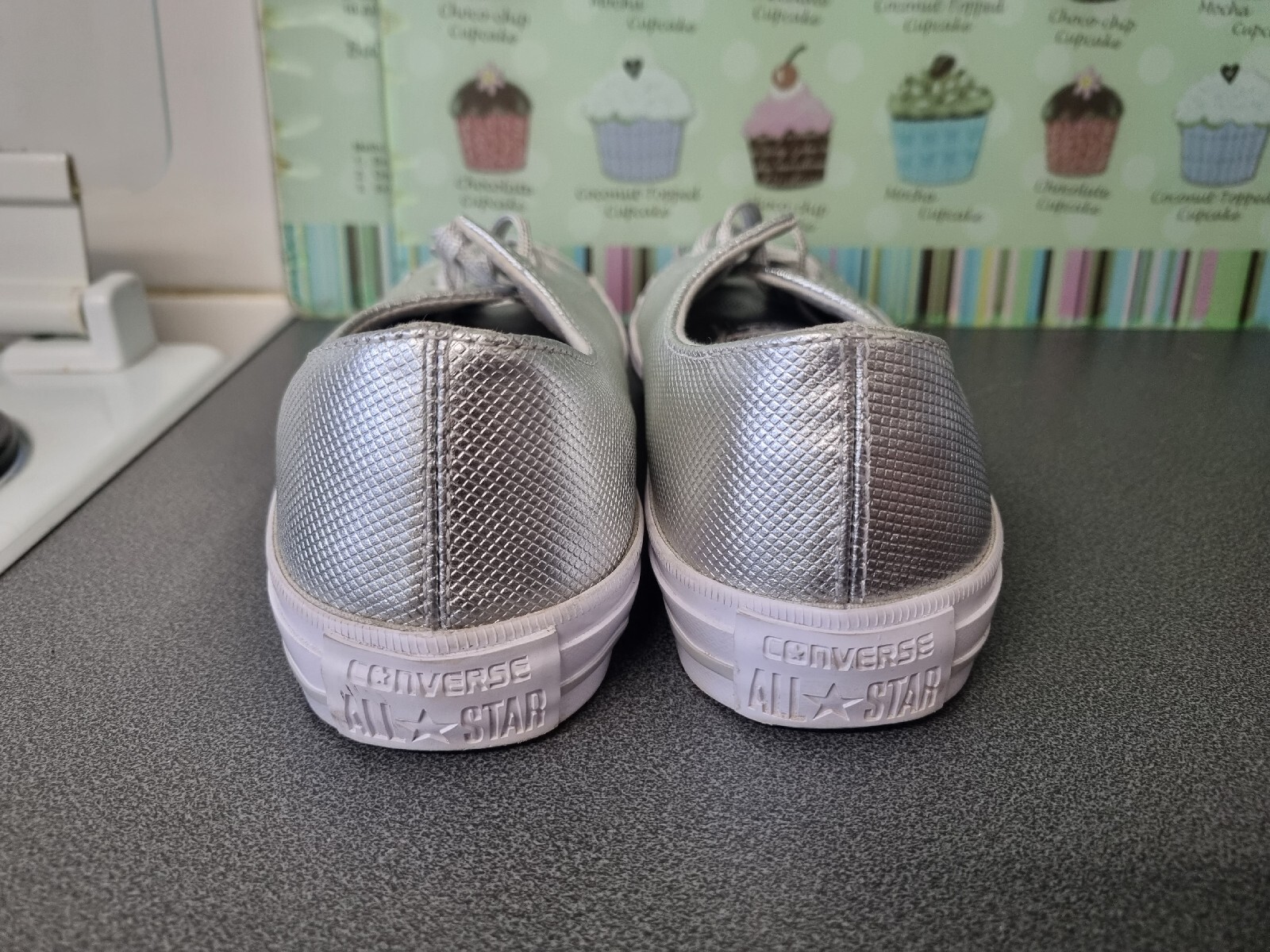 silver converse womens