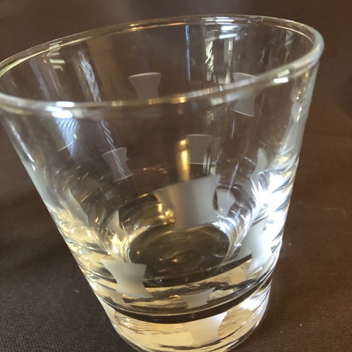 Set of 3 Vintage Etched Cocktail Glass Tumblers - Picture 2 of 6