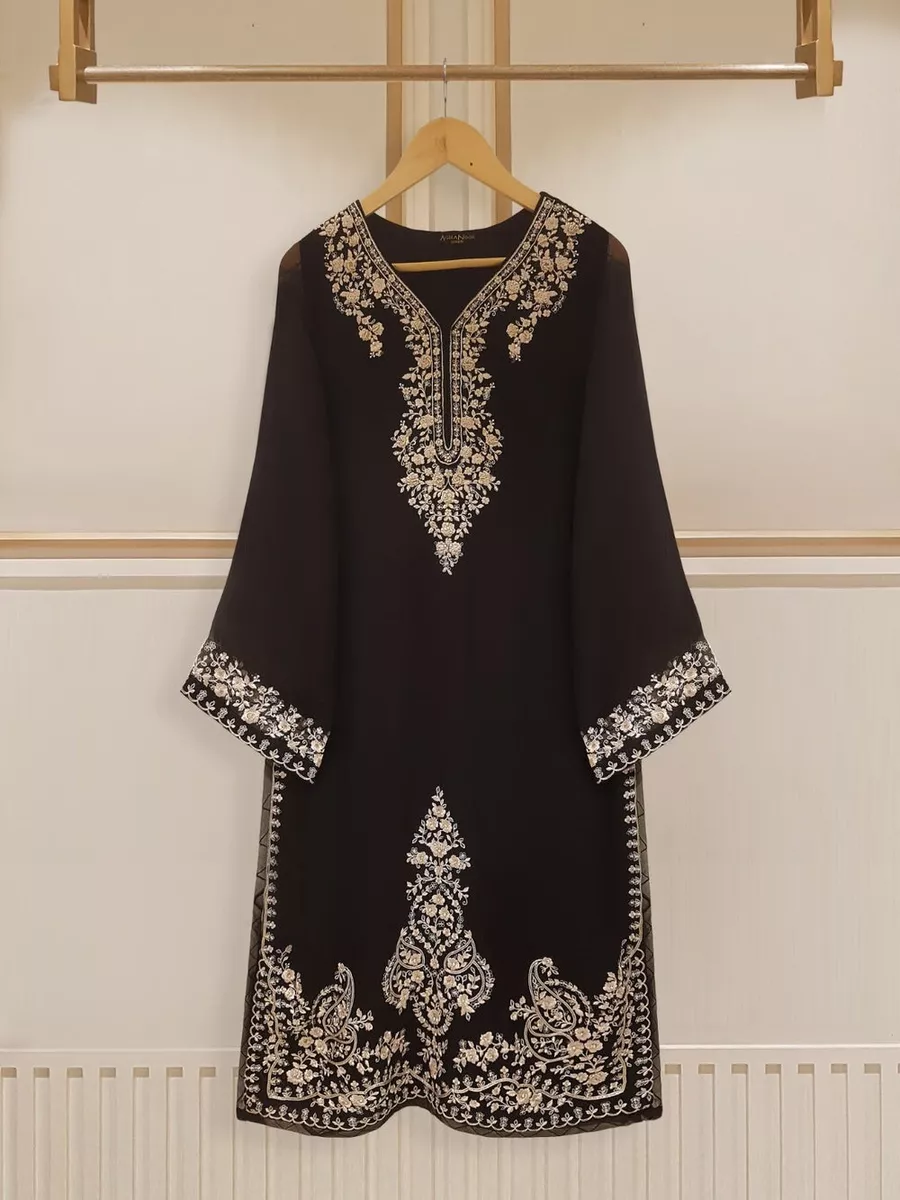 Black agha noor clearance kurta