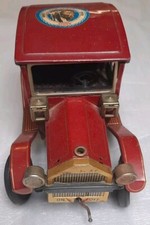Vintage Nomura Japan Tin Battery Operated Grandpa Car For Parts Or Repair.