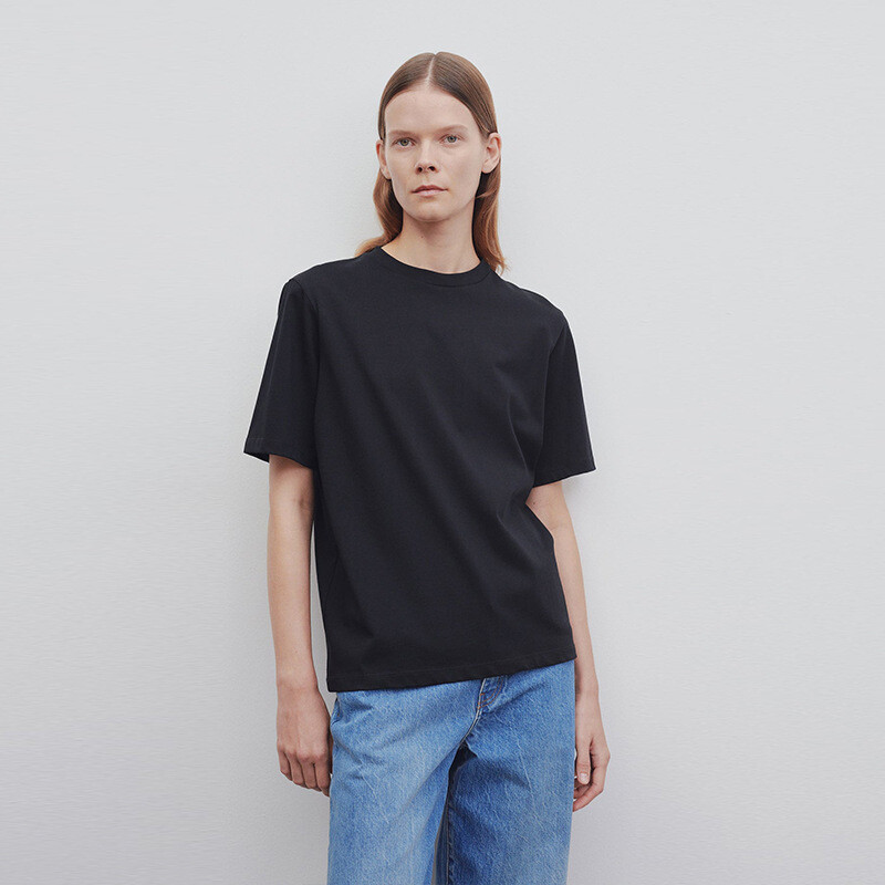 FILA Maglione donna THE ROW estivo cotone girocollo maglione maniche corte sciolto top t shirt