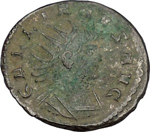 Gallienus-son-of-Valerian-I-RARE-Ancient-Roman-Coin-Sol-Sun-God-Globe-i42281