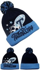 Tennessee New Leader Colossal Titans Flaming T Blue Era Beanie Knit Hat Cap