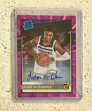 JADEN McDANIELS 10/15 Panini Donruss Purple Reflector 