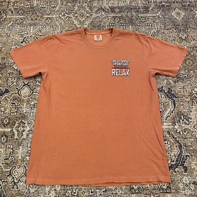 Vintage Great Smoky Mountain Shirt Mens L T-Shirt RELAX Bear Tennessee Nature