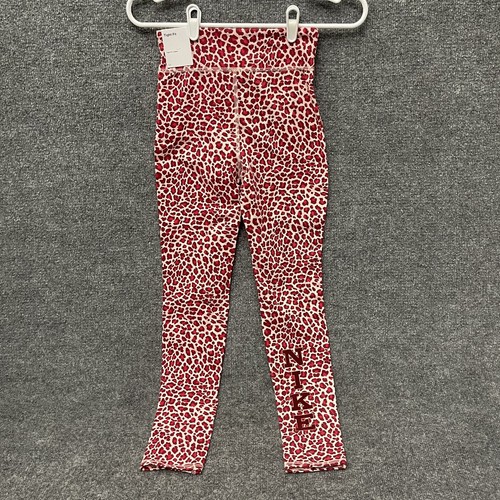 Nike Sportswear Leggings Girls Very Berry Leopard Printed Sz L DQ3623-643 - Picture 5 of 11