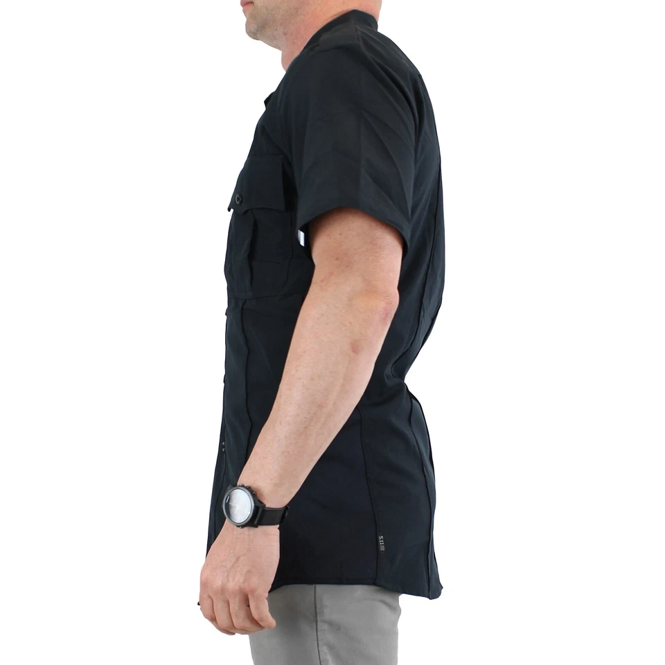 Camisa táctica 5.11, para hombre Stryke Ripstop manga corta cremallera camisa flexible Foto 2 de 4