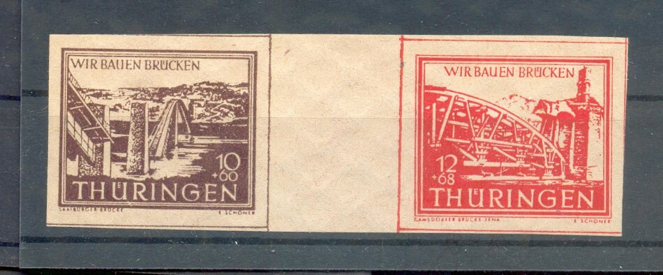 SBZ THURINGIA Wzd1 With 112II ABART** MNH POSTFRESH (G3991)