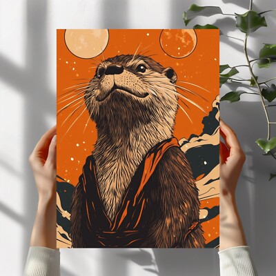Otter im Anime Style Poster Schöne Wanddeko Dekoration