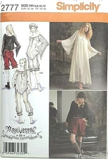 Simplicity 2777 GOTH Arkivestry Cosplay Bloomers, Gown Sz 6-12 Steampunk Costume
