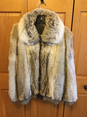 coyote fur bomber jacket