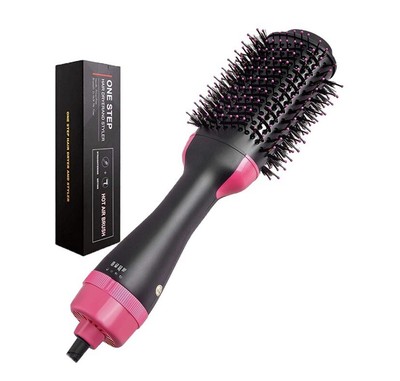 Hot Air Brush One Step Hair Dryer And Styler in Black and ...