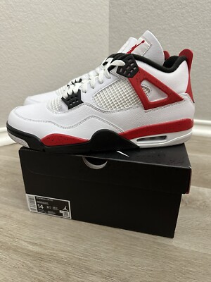Nike Air Jordan 4 Retro “Red Cement” Men's Size 14 White