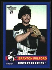 2025 Topps Heritage Dark Blue Border Braxton Fulford Rookie #635 RC Rockies