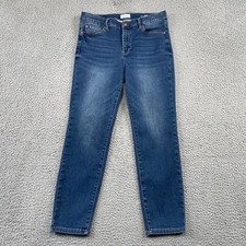 Nicole Miller Jeans Womens 12 Blue Soho High Rise Ankle Skinny Denim Stretch