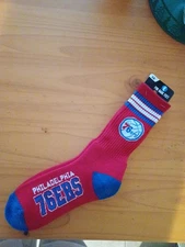 For Bare Feet Red Philadelphia 76ers Socks Size Large