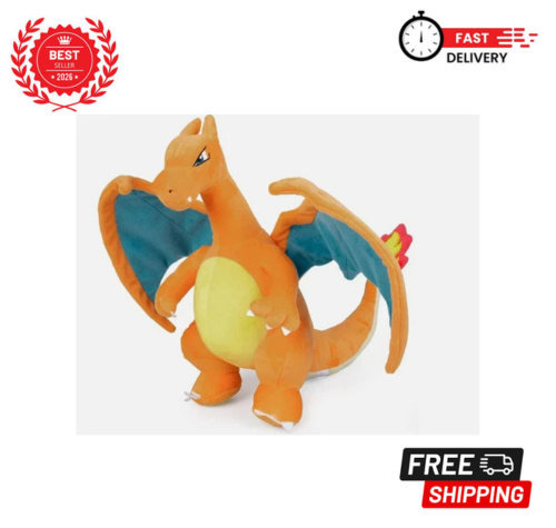 Orange Dragon Plush Toy 12" Soft Stuffed Animal Anime Game Figure Gift for Kids