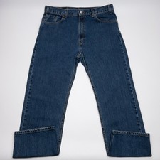 Vtg Levi’s 505 Jeans Mens Fits 36x31 Blue Denim Regular Straight USA Made 2001