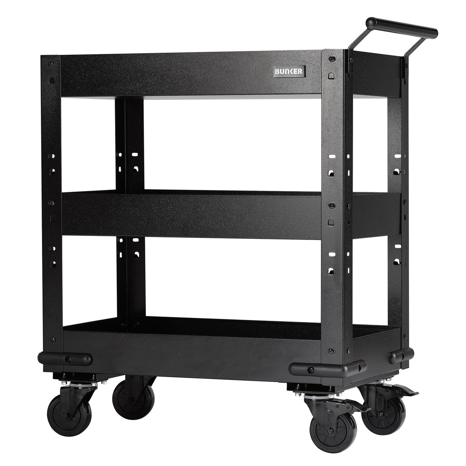 Ultimate Bunker 3 Tier Tool Trolley 714mm Pull Handle Heavy Duty (Damaged