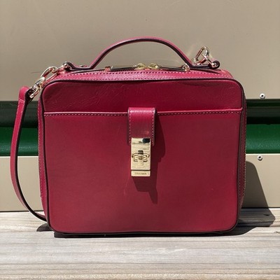 Brahmin Evie Fuschia Topsail Satchel Shoulder Bag