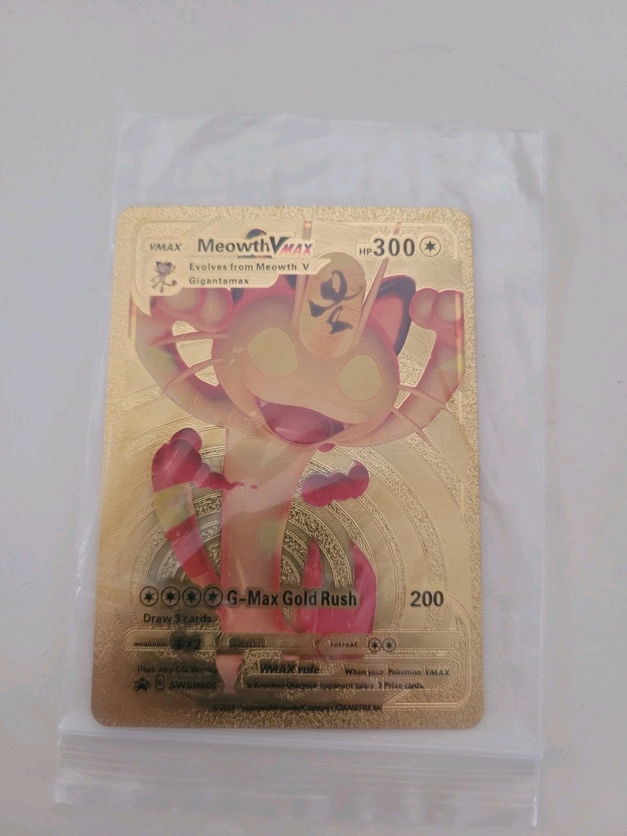 【超激レア】Meowth VMAX 英語版　巨大カード 状態非常に良い POKEMON MEOWTH VMAX STANDARD SIZE PROMO CARD SWSH005 HOLO RARE | eBay