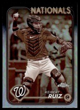 2024 Topps Chrome 64 Keibert Ruiz Sepia Refractor Nationals Baseball Card