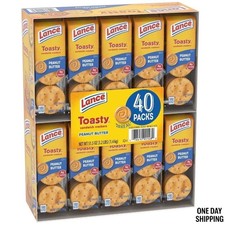 Lance Toasty Peanut Butter Sandwich Crackers 40 Count 