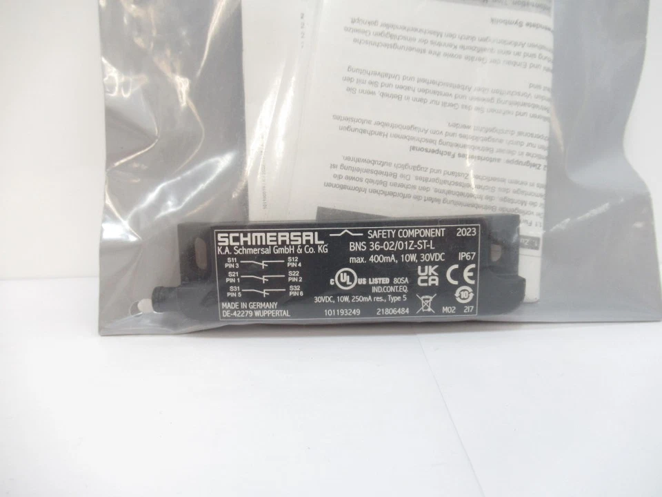 Schmersal, 101193249 BNS36-02-01Z-ST-L Safety Sensor Magnet, 6-Pole - Image 2 of 4