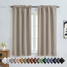 Blackout Curtains for Bedroom 63 Inches Long 2 40"W x 63"L Pack of 2 Stone