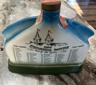 Vintage Jim Beam 100th Kentucky Derby Churchill Downs Decanter 1974 AS IS