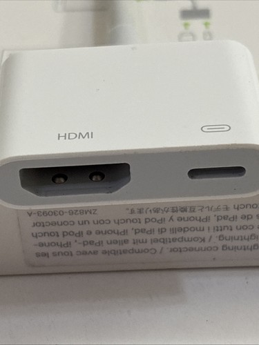 AUTHENTIQUE Adaptateur Lightning vers AV numérique Apple MD826AM/A iPhone - Photo 6/6