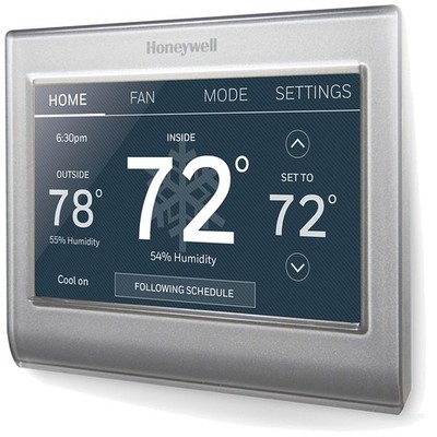 Energy Star Wi-Fi Thermostat - Customizable Color Display & Touch Screen Control