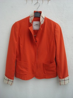 THOMAS BURBERRY Vintage Jacke orange 80%Lanawolle 20%Polyamid Größe M