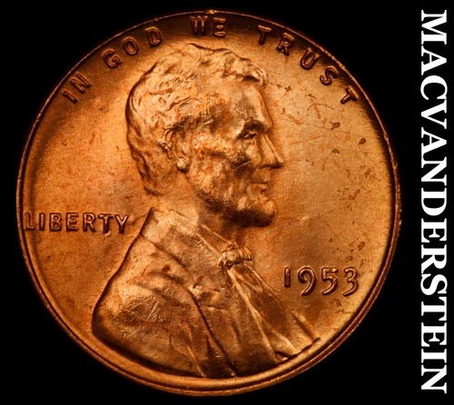 1953 Lincoln Wheat Cent- Choice Gem Brilliant Uncirculated Luster #i9513