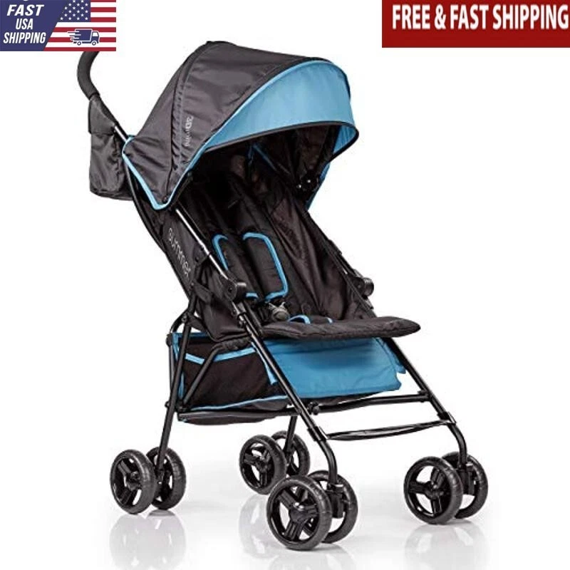 3Dmini Convenience Stroller Lightweight Recline Sun Visor Storage Blue/Black New