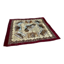 Vintage Rome Italy Souvenir Scarf 38” Square – Landmarks Print Colosseo Vatican
