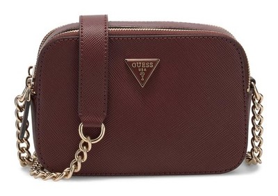 GUESS Noelle II Crossbody Camera Bag Umhängetasche Tasche Burgundy weinrot Neu