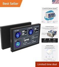 Compact 5-inch ARGB Temp Monitor with Custom Themes for Gaming and Editing
