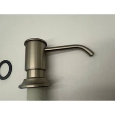 Brushed Nickel Kitchen Sink Soap Dispenser Replacement Head with Bottle