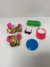 1990 Vintage Mattel Barbie Hawaiian Fun Swimsuit  Hawaiian Fun Ken Accessories
