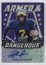 2020 Leaf Metal Draft Purple Mojo 3/10 Shea Patterson #AD-SP1 Auto 0f5t