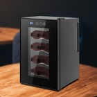 8 Bottle Wine Cooler Digital Control Wine Refrigerator w/Removable Shelves Black