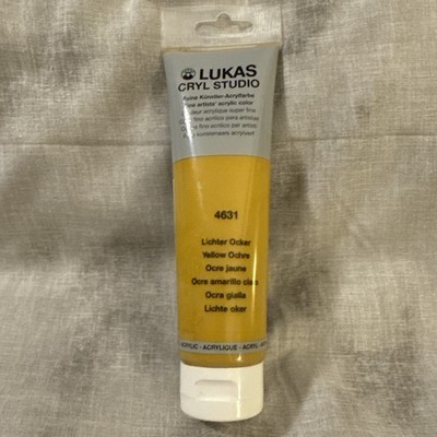 Lukas CRYL Studio Artist Acrylic Paint, Lighter Ocker, 125 ml Tube - High Pig...