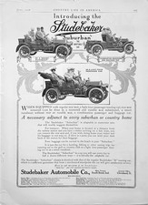 1908 Ad (10 X 14 inches) Studebaker Automobile South Bend IN Suburban Adaptable