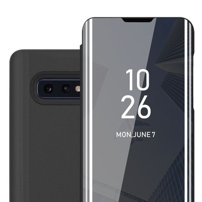 Hülle für Samsung Galaxy S10e Schutz Hülle Schutz Case Spiegel Cover Tasche Etui